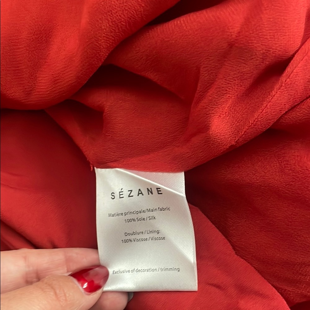 Sézane Red Ruffled Dress - Picture 6 of 6